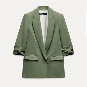 Zara Olive Green Women's Blazer
